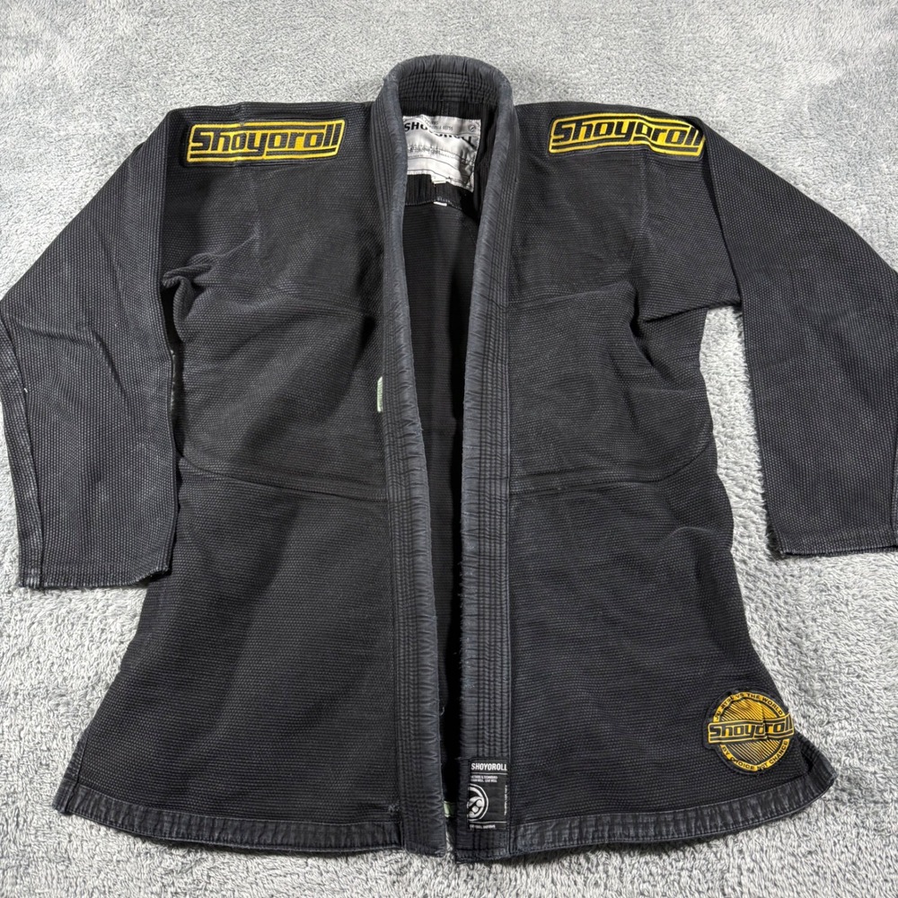 Shoyoroll Jiu Jitsu vs The World Patch Gi Top Mens Size 3L Faded Black Kimono